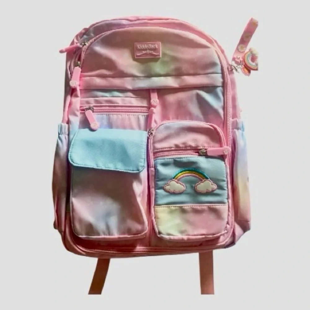 NWT-KIDDOBACK-GIRLS PINK AND BLUE BACKPACK